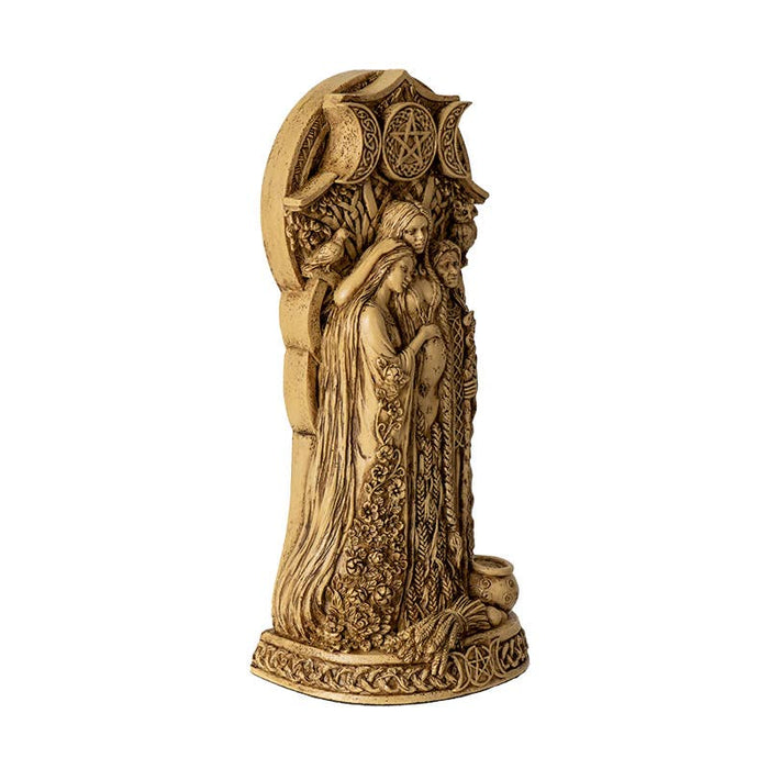 Celtic Dark Triple Goddess Statue - Beginning, Increase, Destruction.