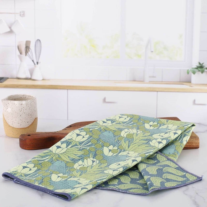 Chickadee blu Kitchen Tea Towel TEATOWEL - rockflowerpaper