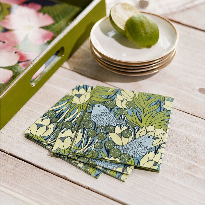 Chickadee Paper Cocktail Napkins (Pack of 25) Paper Cocktail Napkin - Rockflowerpaper
