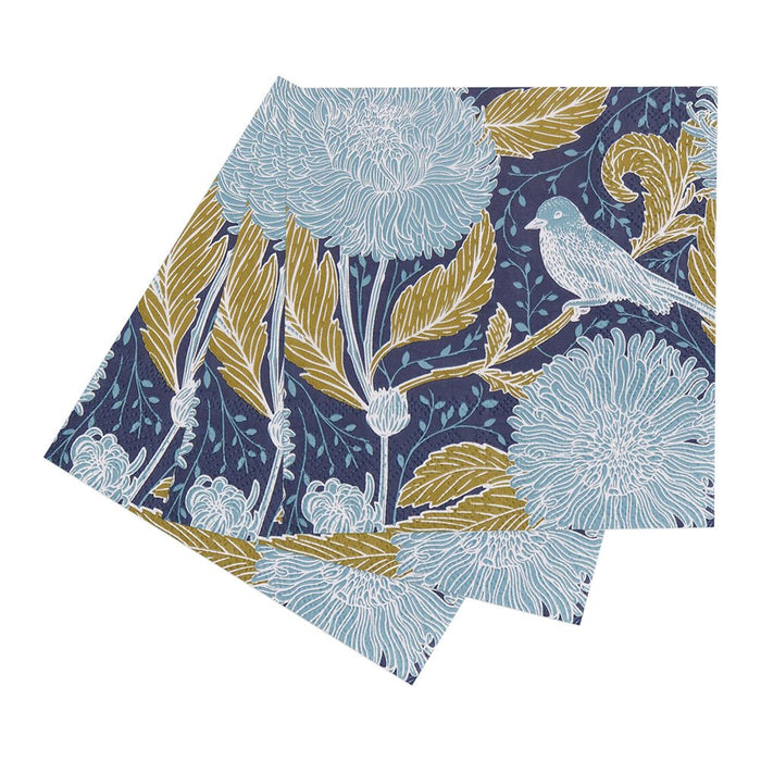 Chrysanthemum Bird Paper Cocktail Napkins (Pack of 20) Paper Cocktail Napkin - rockflowerpaper
