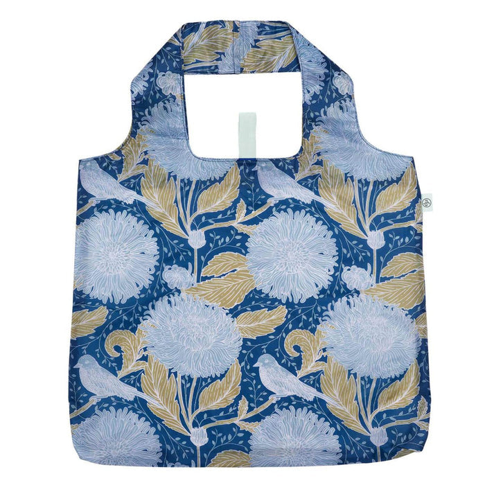 Chrysanthemum blu Reusable Shopping Bag Reusable Shopping Bag - rockflowerpaper