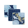 Chrysanthemum blu Dish Cloth Set of 3 Reusable Dish Cloth - rockflowerpaper