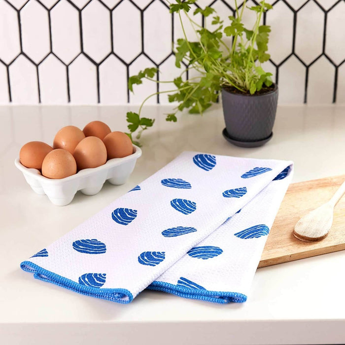 Clams Eco Kitchen Tea Towel Kitchen Towel - rockflowerpaper