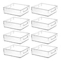 Clear Plastic Storage Bins, Home Bathroom Laundry Room Freezer Refrigerator Pantry Organizers and Storage Containers Fridge Organizer Bins Kitchen Organization Cabinet Medicine Bin for organizing