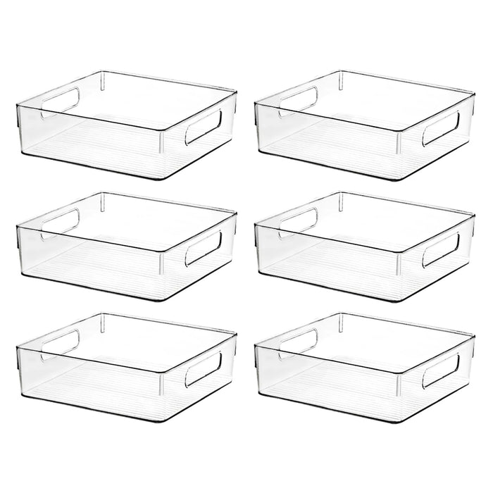 Clear Plastic Storage Bins, Home Bathroom Laundry Room Freezer Refrigerator Pantry Organizers and Storage Containers Fridge Organizer Bins Kitchen Organization Cabinet Medicine Bin for organizing