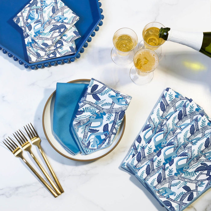 Coco Monkey Eco Dinner Napkin (Set of 6) Dinner Napkin - Rockflowerpaper