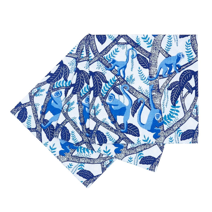 Coco Monkey Paper Cocktail Napkins (Pack of 25) Paper Cocktail Napkin - Rockflowerpaper