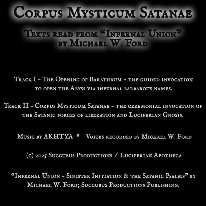 Corpus Mysticum Satanae - Guided Ritual Invocations by Michael W. Ford Digital Download