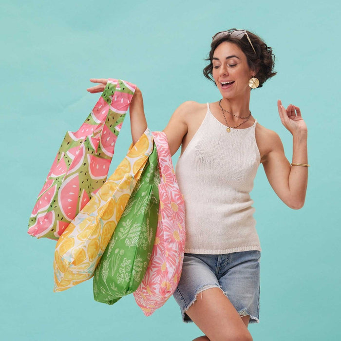 Daisies Blu Reusable Shopping Bag Reusable Shopping Bag - rockflowerpaper