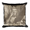 Dante's Lucifer Devouring Souls Square Pillow - The Luciferian Apotheca