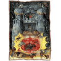 Dark Castle of Hell Demons Fleece Blanket