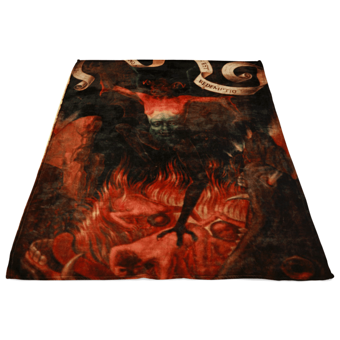 Demon at the Mouth of Hell Fleece Blanket - The Luciferian Apotheca