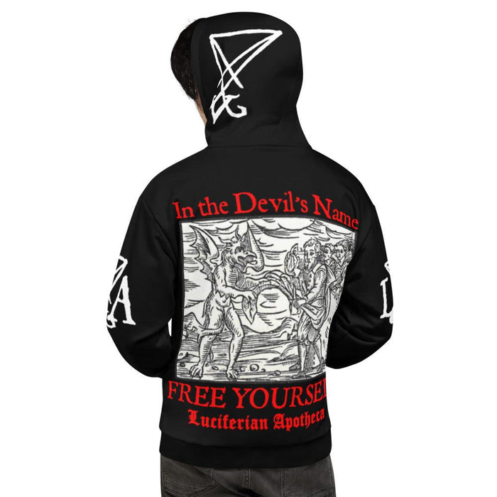 Deny the Cross - Free Yourself Satanic Unisex Hoodie - The Luciferian Apotheca