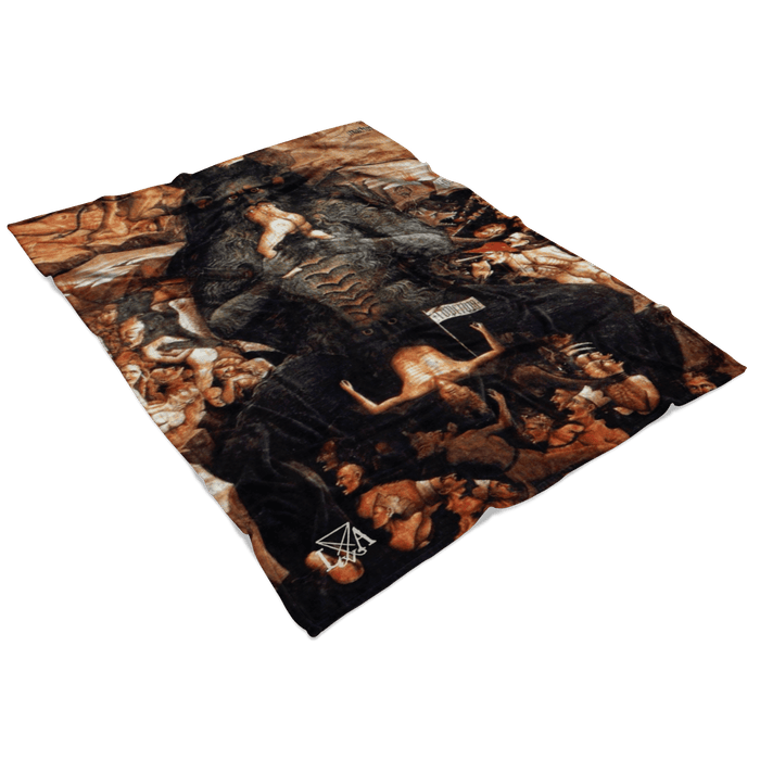 Devil in Hell Dante's Inferno Fleece Blanket - The Luciferian Apotheca