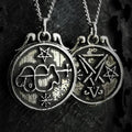 Double sided sigil of Lucifer and Clauneck Pendant - The Luciferian Apotheca