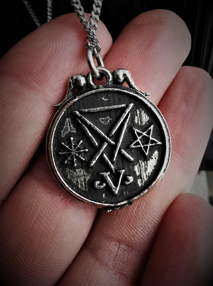 Double sided sigil of Lucifer and Clauneck Pendant - The Luciferian Apotheca