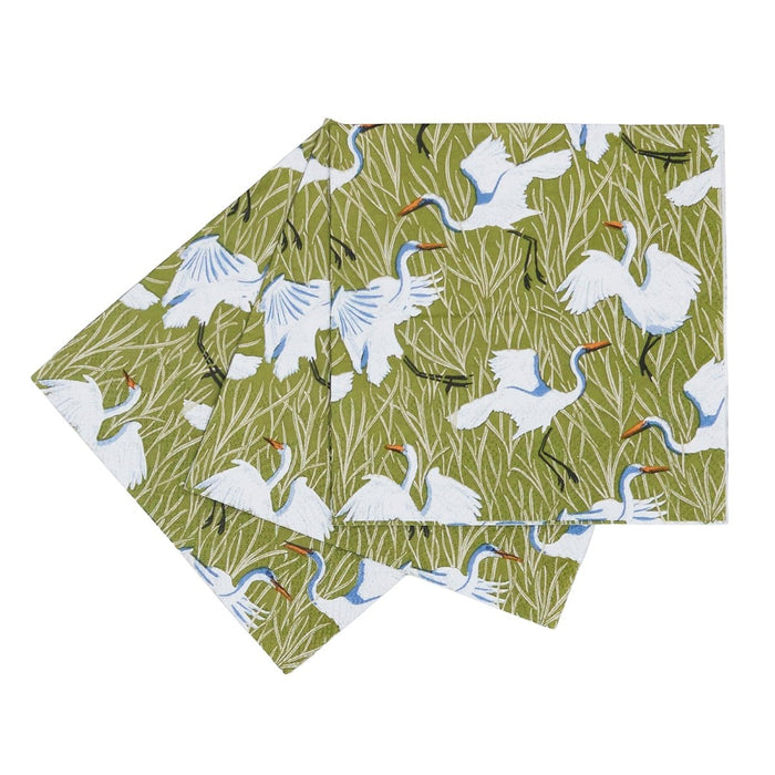 Egret & Reed Paper Cocktail Napkins (Pack of 25) Paper Cocktail Napkin - Rockflowerpaper