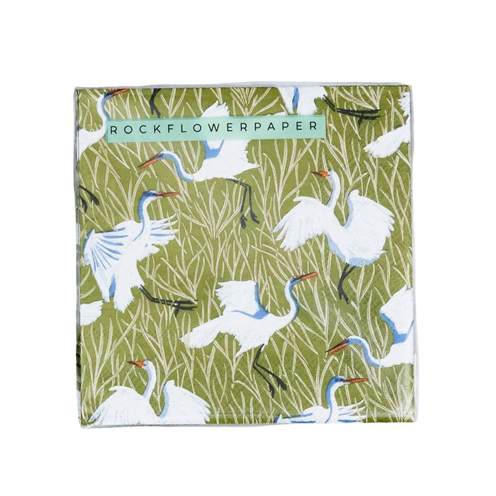Egret & Reed Paper Cocktail Napkins (Pack of 25) Paper Cocktail Napkin - Rockflowerpaper