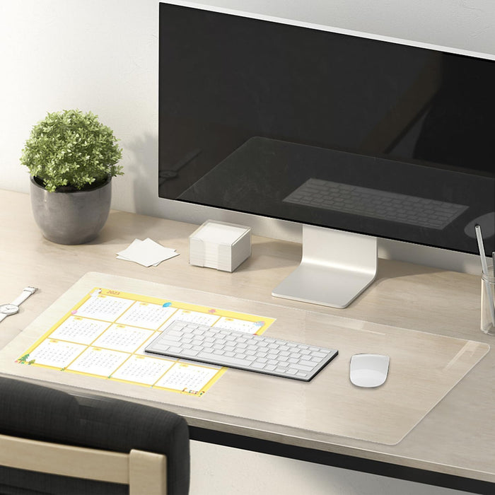 Eisdroma 13 x 16 Inch Clear Table Protector - 1.5mm Thick Plastic Vinyl Table Mat for Desks