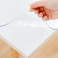 Eisdroma 48 x 48 Inch Clear Table Cover Protector, Clear Table Protector for Dining Room Table, 1.5mm Plastic Table Cover, Waterproof Table Pad for Kitchen, Office
