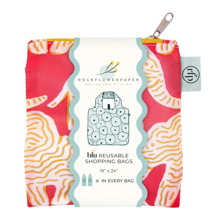 Elephants blu Reusable Shopping Bag Reusable Shopping Bag - rockflowerpaper
