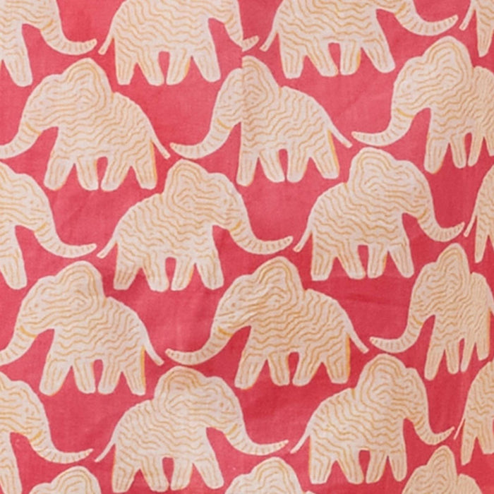 Elephants Pink Cotton Night Shirt Sleep Shirt - rockflowerpaper