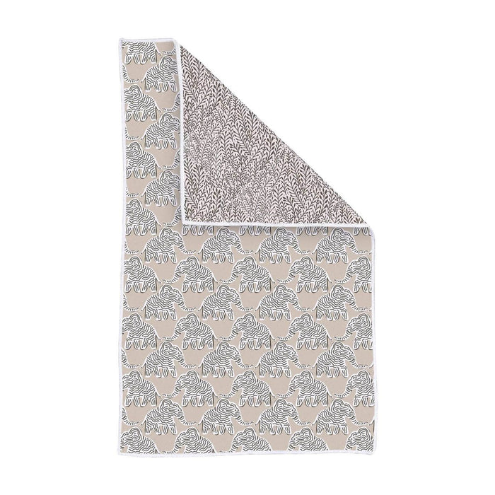 Elephants Tan Eco Kitchen Tea Towel Tea Towel - rockflowerpaper