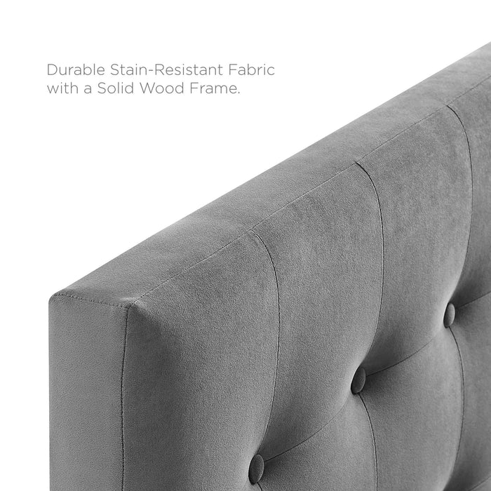 Emily Biscuit Tufted Performance Velvet Full Headboard