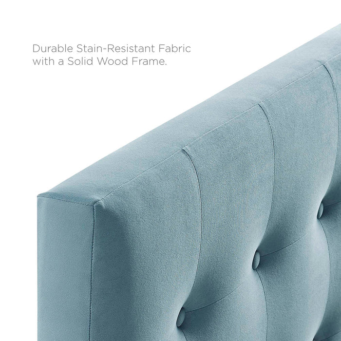 Emily Biscuit Tufted Performance Velvet Queen Headboard