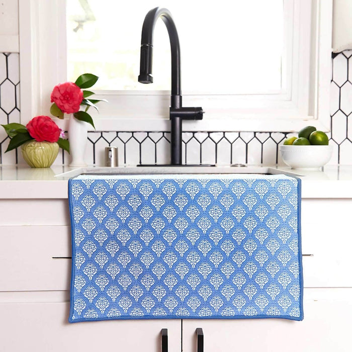 Fifer Navy Eco Kitchen Tea Towel Kitchen Towel - rockflowerpaper