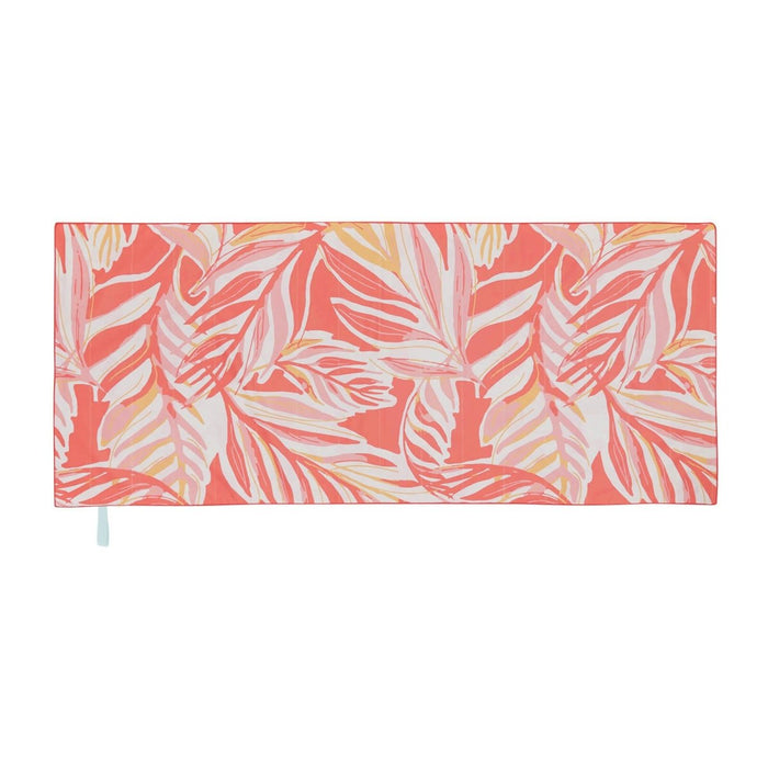Flamingo Pink Reversible Eco Beach Towel Beach Towel - rockflowerpaper