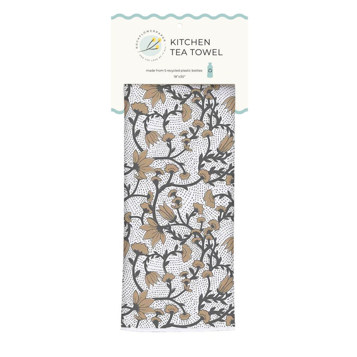 Fleur Tan Eco Kitchen Tea Towel Tea Towel - rockflowerpaper