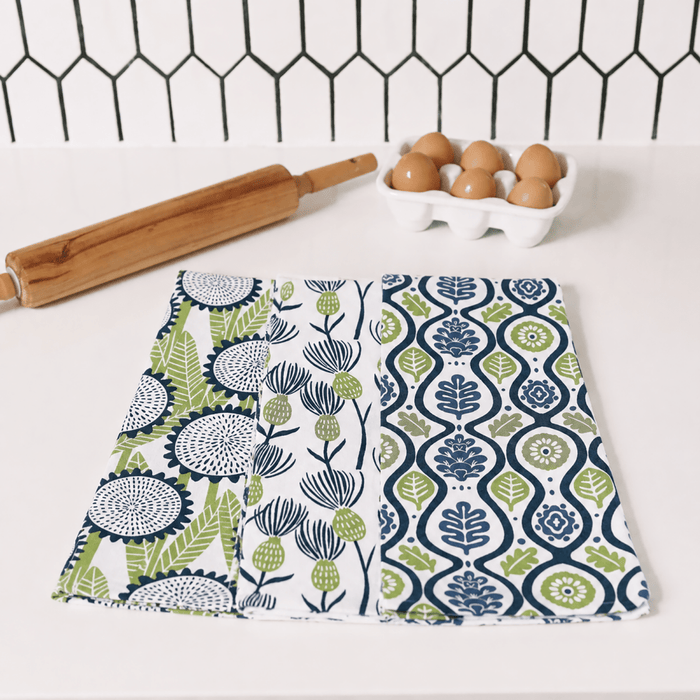 Foraging Cotton Kitchen Towels (Set of 3) Cotton Kitchen Towel - Rockflowerpaper