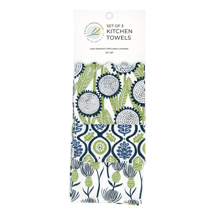 Foraging Cotton Kitchen Towels (Set of 3) Cotton Kitchen Towel - rockflowerpaper