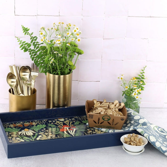 Forest Floor Rectangular Lacquer Serving Tray Tray - rockflowerpaper