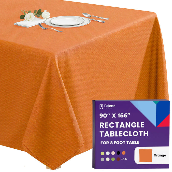 Gee Di Moda Rectangle Tablecloth - 90 x 156 Inch Chocolate Table Cloth for 8 Foot Tables with Floor-Length Drop - Heavy Duty Washable Fabric for Holiday Party, Dinner, Weddings & Baby Shower