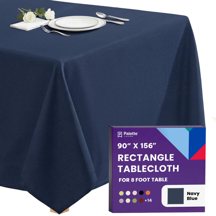 Gee Di Moda Rectangle Tablecloth - 90 x 156 Inch Chocolate Table Cloth for 8 Foot Tables with Floor-Length Drop - Heavy Duty Washable Fabric for Holiday Party, Dinner, Weddings & Baby Shower