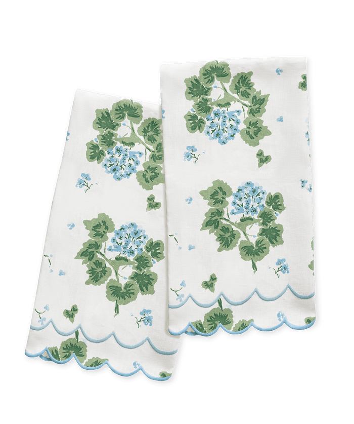 Geranium Linen Guest Towel