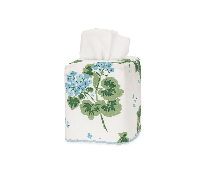 Geranium Linen Tissue Box Cover