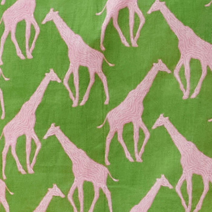 Giraffe Pink Green Cotton Night Shirt Sleep Shirt - rockflowerpaper