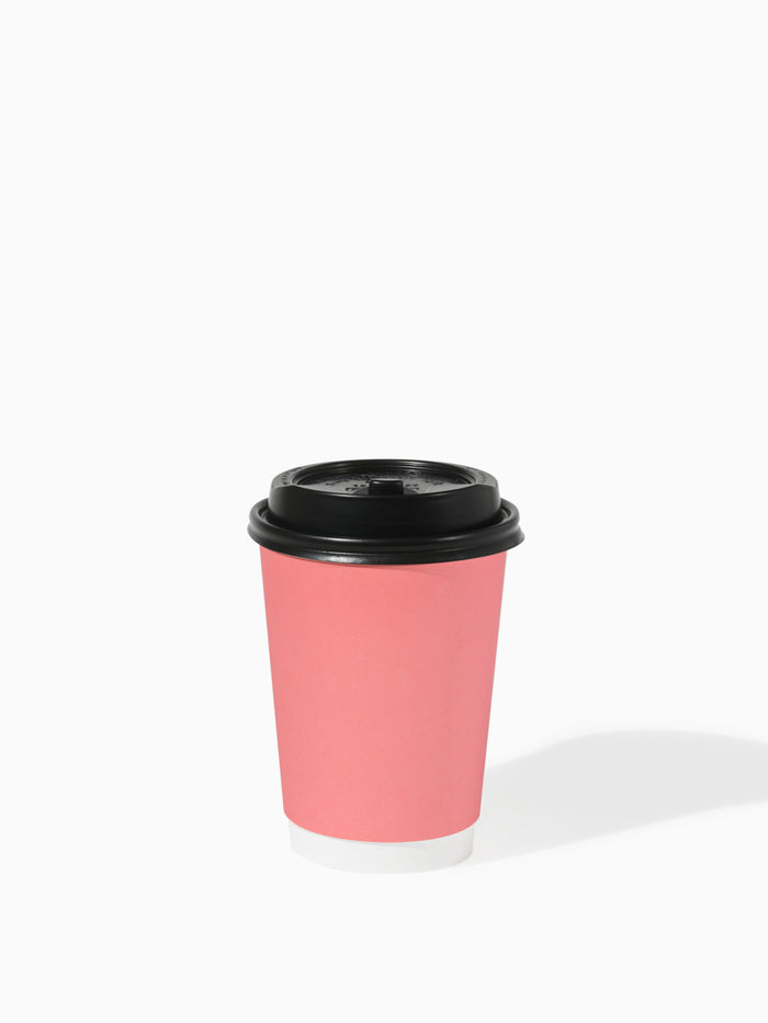 GO 12oz Double Wall Paper Blush Pink Cup Bundle with Lids