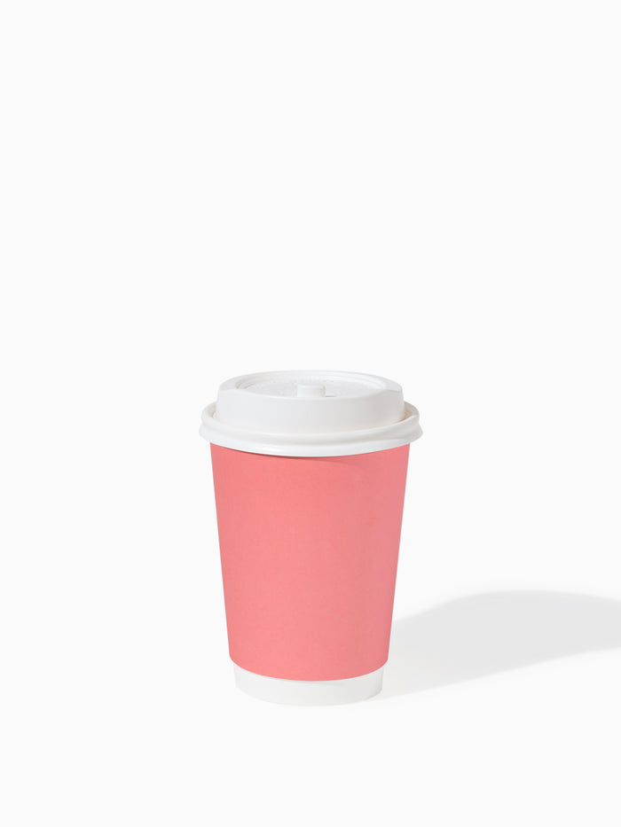 GO 12oz Double Wall Paper Blush Pink Cup Bundle with Lids