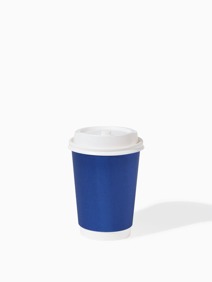 GO 12oz Double Wall Paper Cobalt Blue Cup Bundle with Lids