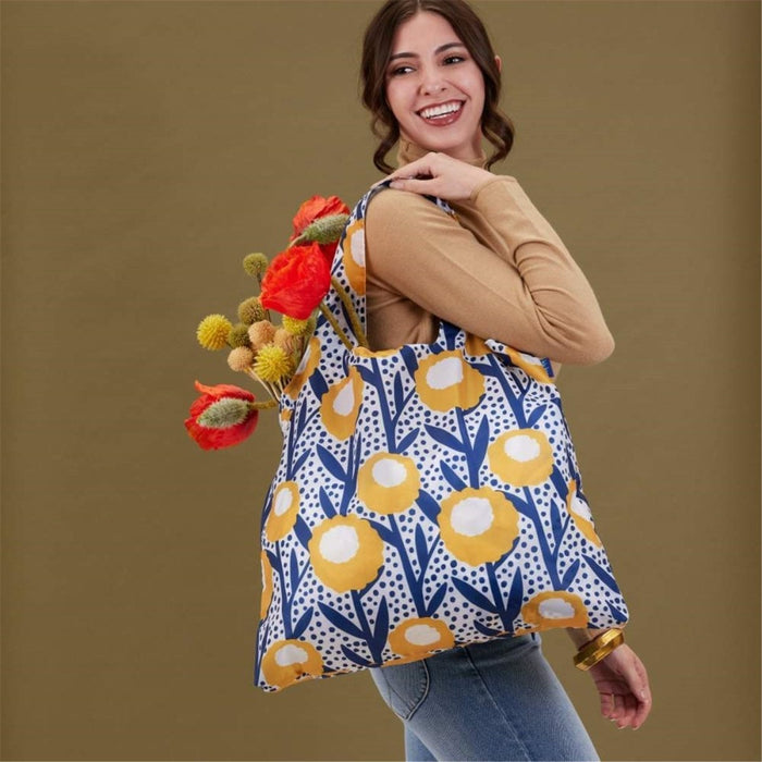 Golden Glow blu Reusable Shopping Bag Reusable Shopping Bag - rockflowerpaper