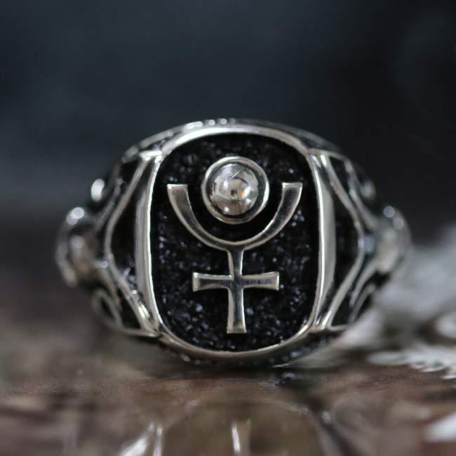 Hades (Pluto) Underworld Signet Ring .925 Sterling Silver - The Luciferian Apotheca