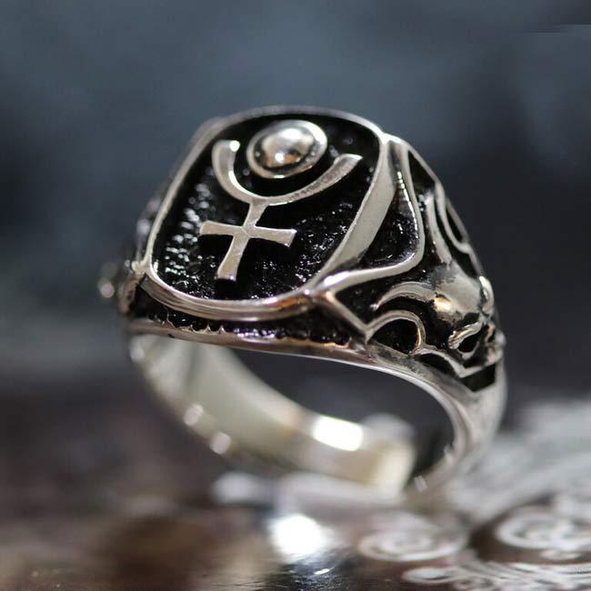 Hades (Pluto) Underworld Signet Ring .925 Sterling Silver - The Luciferian Apotheca