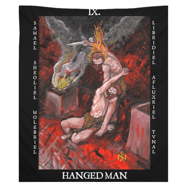 Hanged Man CAIN Luciferian Tarot Tapestries - The Luciferian Apotheca