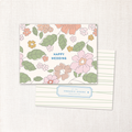 happy wedding umbrella floral card