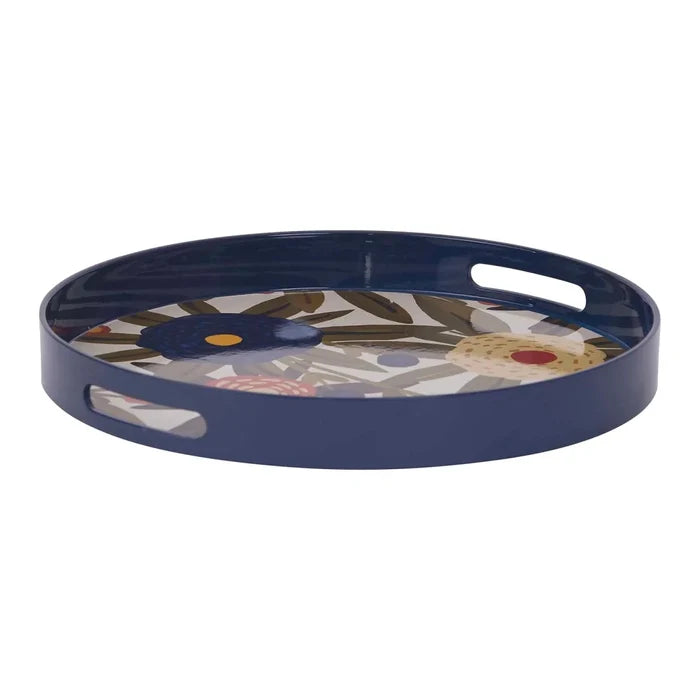 Harvest Sunshine Round Laquer Serving Tray Tray - rockflowerpaper
