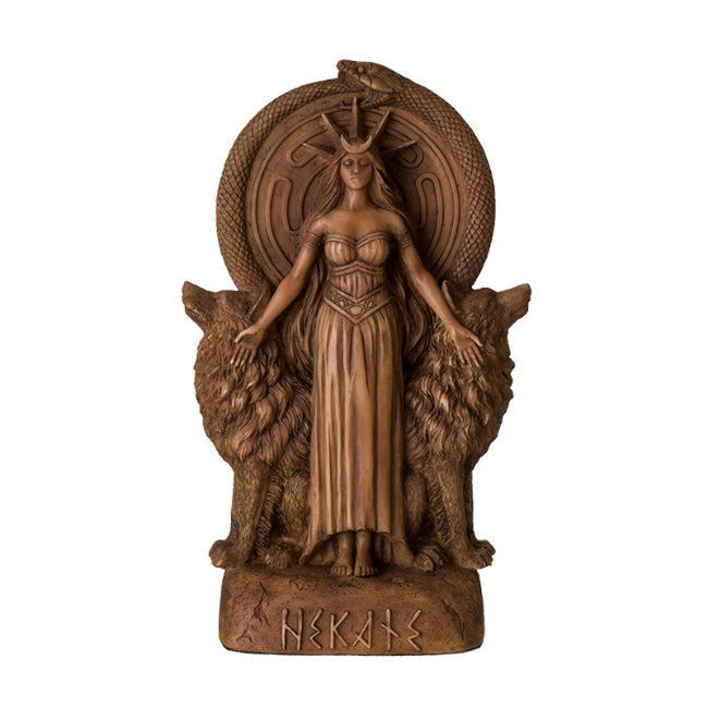 Hecate's Triform Mystical Statue | Triple Moon Goddess of Magic & Crossroads